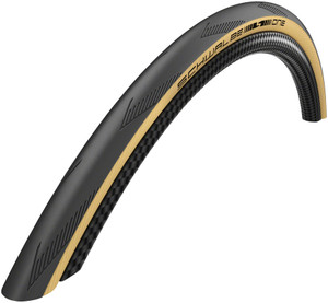 Schwalbe One Tire - 700x25 Tubeless Folding Black/Tan Performance Line Addix Schwalbe One Tire - 700x25 Tubeless Folding Black/Tan Performance Line Addix