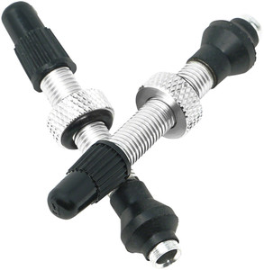 Industry Nine No-Clog Aluminum Tubeless Valve Stems, 39mm, Silver, Pair Industry Nine No-Clog Aluminum Tubeless Valve Stems, 39mm, Silver, Pair
