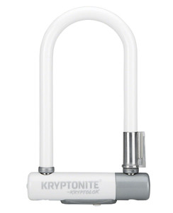 Kryptonite Krypto Series 2 Mini-7 U-Lock - 3.25x7" Keyed White Includes bracket Kryptonite Krypto Series 2 Mini-7 U-Lock - 3.25x7" Keyed White Includes bracket