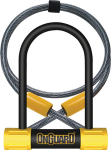 OnGuard BullDog Series U-Lock - 3.5 x 5.5", Keyed, Black/Yellow, Includes 4' cable and bracket OnGuard BullDog Series U-Lock - 3.5 x 5.5", Keyed, Black/Yellow, Includes 4' cable and bracket