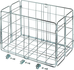 Wald 582 Folding Pannier Basket for Rear Rack: Silver Wald 582 Folding Pannier Basket for Rear Rack: Silver