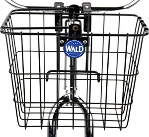Wald 3114 Front Quick Release Basket with Bolt-On Mount: Gloss Black Wald 3114 Front Quick Release Basket with Bolt-On Mount: Gloss Black