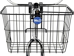 Wald 3133 Front Quick Release Basket with Bolt-On Mount: Gloss Black Wald 3133 Front Quick Release Basket with Bolt-On Mount: Gloss Black