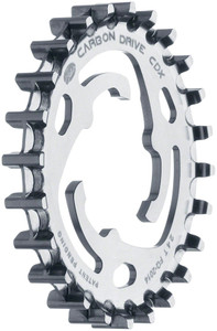 Gates Carbon Drive CDX Rear Sprocket for 3-Lobe SureFit™ - 24t, Silver Gates Carbon Drive CDX Rear Sprocket for 3-Lobe SureFit™ - 24t, Silver