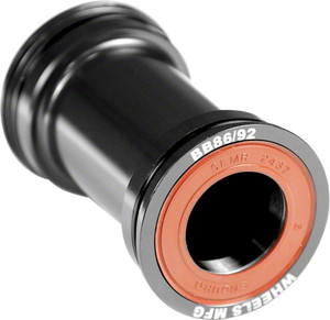 Wheels Manufacturing BB86/92 Shimano Bottom Bracket with ABEC-3 Bearings Black Cups Wheels Manufacturing BB86/92 Shimano Bottom Bracket with ABEC-3 Bearings Black Cups
