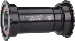 Wheels Manufacturing BB86/92 SRAM Bottom Bracket with ABEC-3 Bearings Black Cups - Threaded Wheels Manufacturing BB86/92 SRAM Bottom Bracket with ABEC-3 Bearings Black Cups - Threaded