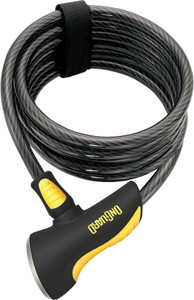 OnGuard Doberman Cable Lock with Key: 6' x 10mm, Gray/Black/Yellow OnGuard Doberman Cable Lock with Key: 6' x 10mm, Gray/Black/Yellow