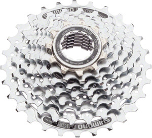 Shimano Alivio CS-HG51 Cassette - 8 Speed, 11-28t, Silver Shimano Alivio CS-HG51 Cassette - 8 Speed, 11-28t, Silver