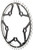 Dimension Multi Speed 46t x 110mm Outer Chainring Black