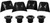 absoluteBLACK Crank Bolts and Covers - For Ultegra 6800 Cranks, Black