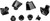 absoluteBLACK Crank Bolts and Covers - For Dura-Ace 9100 Cranks, Black
