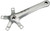 Sugino XD600 Tandem Crank Arm - 170mm, Left Front or Rear, 110 BCD, Square Taper JIS Spindle Interface, Silver