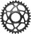 absoluteBLACK Oval Direct Mount Chainring - 34t, CINCH Direct Mount, 3mm Offset, Requires Hyperglide+ Chain, Black