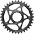 absoluteBLACK Round Narrow-Wide Direct Mount Chainring - 34t, CINCH Direct Mount, 3mm Offset, Black