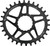 Wolf Tooth Elliptical Direct Mount Chainring - 28t, RaceFace/Easton CINCH Direct Mount, Drop-Stop, For Boost Cranks, 3mm Offset, Black