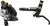 Shimano Saint BL-M820-B/BR-M820 Disc Brake and Lever - Front, Hydraulic, Post Mount, Finned Metal Pads, Black