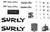 Surly Steamroller Decal Set - Black