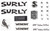 Surly Wednesday Frame Decal Set - Black, with Crow