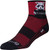 SockGuy Classic Busted Socks | 3 inch | Black/Red Stripe
