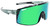 Optic Nerve Fixie Max Sunglasses - Matte Crystal Gray, Shiny Black Lens Rim, Smoke Lens with Green Mirror