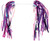 Dimension Kid's Bike Streamers: Pink/Purple Pair