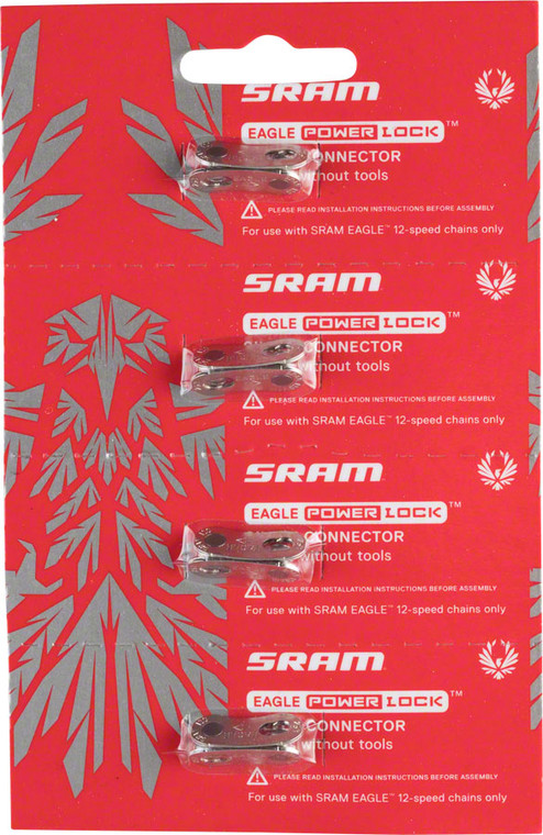 SRAM Eagle PowerLock Link for 12-Speed Chain, Silver Card/4