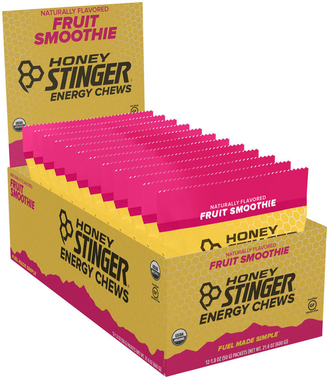Honey Stinger Organic Energy Chews: Fruit Smoothie, Box of 12