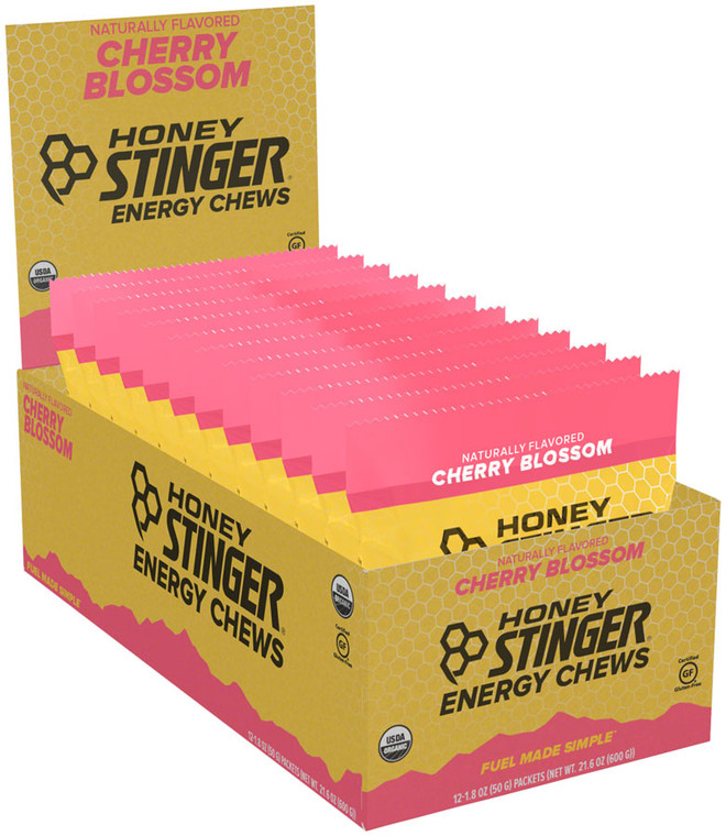 Honey Stinger Organic Energy Chews: Cherry Blossom, Box of 12