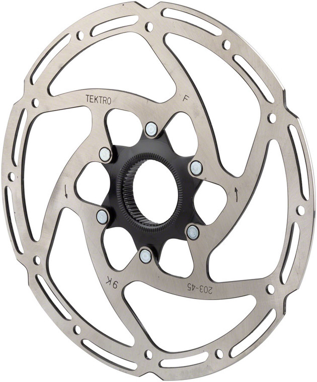 Tektro TR203-45 Disc Brake Rotor - 203mm, Center-Lock, 2.3mm Thickness, Silver