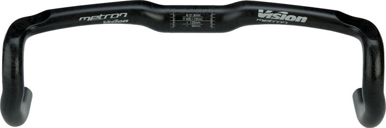 Vision Metron 4D Drop Handlebar - Carbon, 31.8mm, 44cm, Black