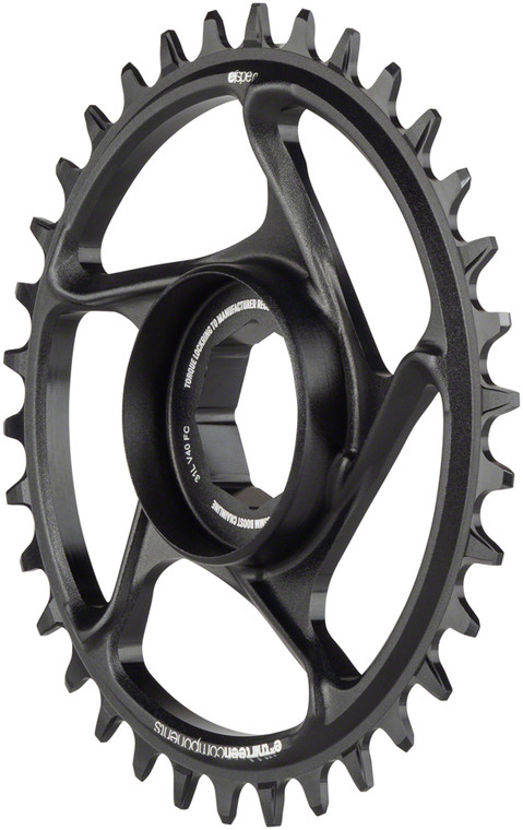 e*thirteen by The Hive e*spec Aluminum Direct Mount Chainring 34t for Brose S Mag, Black