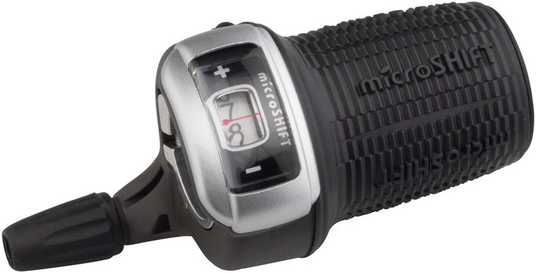 microSHIFT DS85 Right Twist Shifter, 8-Speed, Optical Gear Indicator, Shimano Compatible