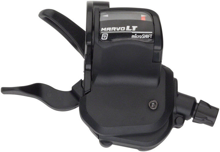 microSHIFT MarvoLT Right Trigger Shifter, 9-Speed, Steel Lever, Gear Indicator, Shimano Compatible