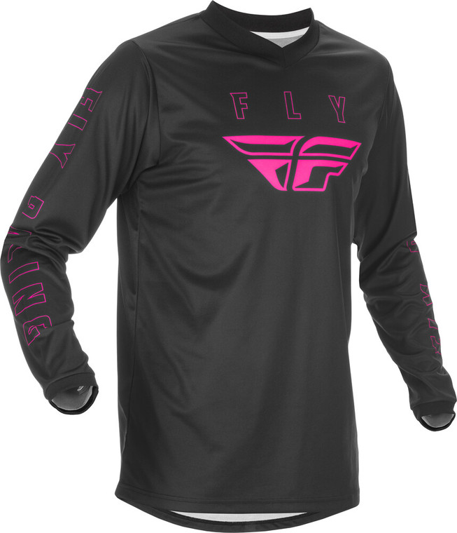 Fly Racing Kids F-16 Jersey | Black/Pink