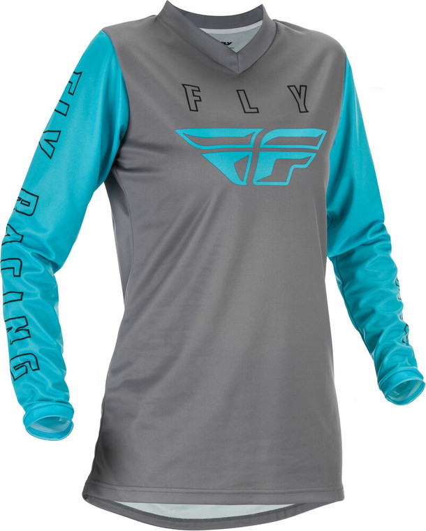 Fly Racing Kids F-16 Jersey | Grey/Blue