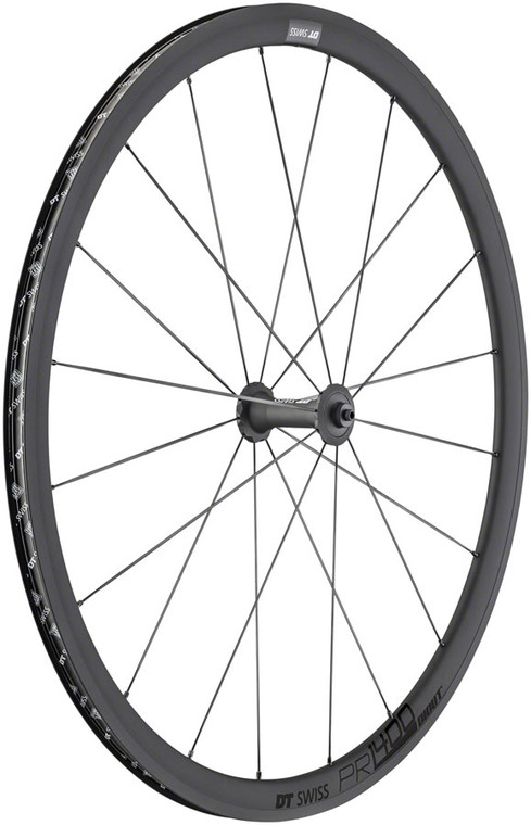 DT Swiss PR 1400 DICUT OXiC Front Wheel - 700, QRx100mm, Rim Brake, Black, 32mm