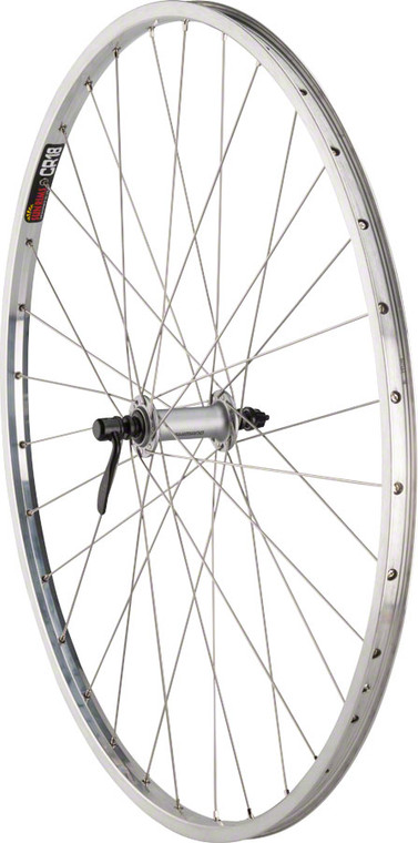 Quality Wheels CR-18 Front Wheel - 27", QR x 100mm, Rim Brake, Polished/Silver, Clincher