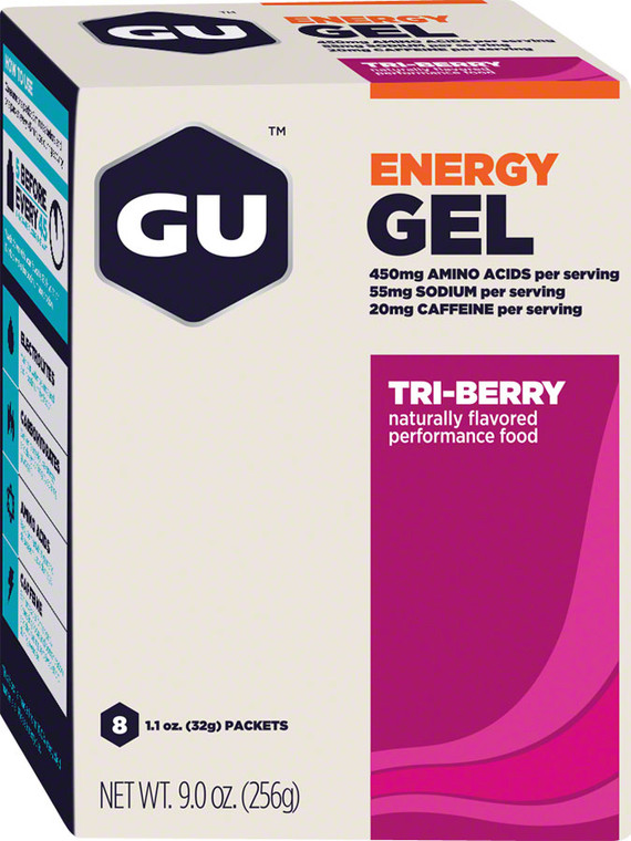 GU Energy Gel: Tri Berry, Box of 8