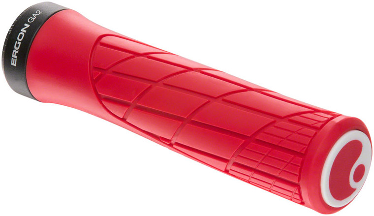 Ergon GA2 Grips - Risky Red, Lock-On