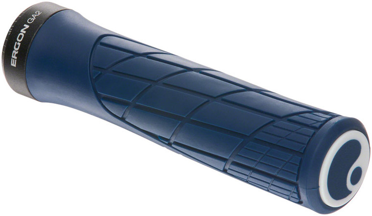 Ergon GA2 Grips - Nightride Blue, Lock-On