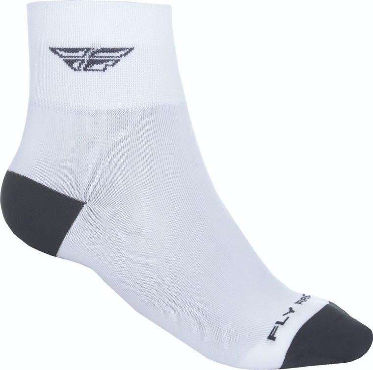 Fly Racing Shorty Socks | White/Black