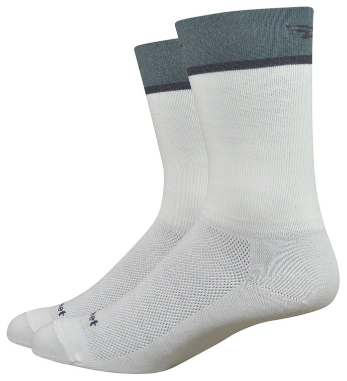 DeFeet Aireator Team Socks | 6 inch | White/Graphite