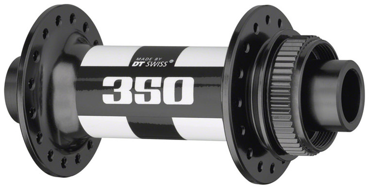 DT Swiss 350 Front Hub - 12 x 100mm, Center-Lock, Black, 32h