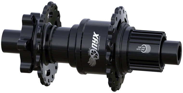 Onyx Vesper Rear Hub - 12 x 148mm, 6-Bolt, Micro Spline, Black, 28H