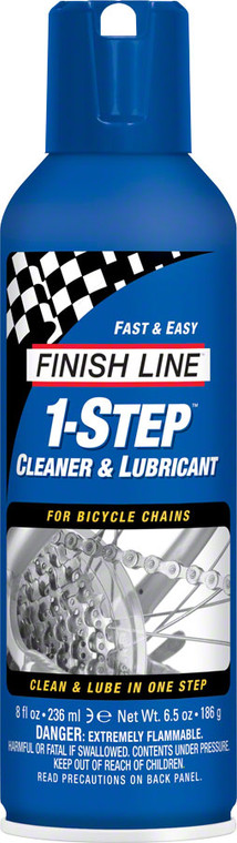 Finish Line 1-Step Cleaner and Bike Chain Lube - 8 fl oz, Aerosol