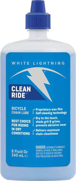 White Lightning Clean Ride Bike Chain Wax Lube - 8 fl oz, Drip