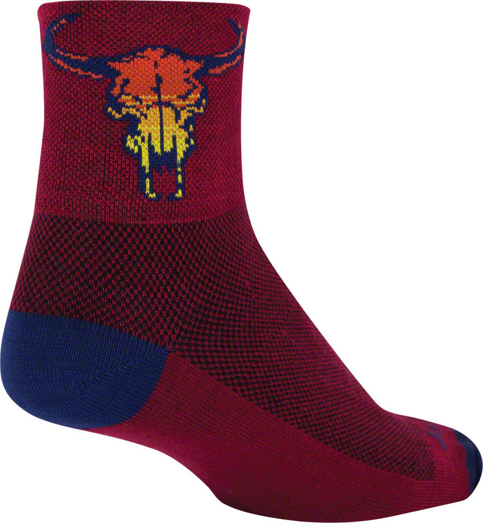 SockGuy Classic Desert Skull Socks | 3 inch | Red