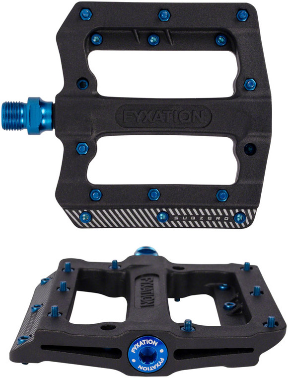 Fyxation Mesa MP Subzero Pedals - Platform, Composite/Plastic, 9/16", Black/Blue