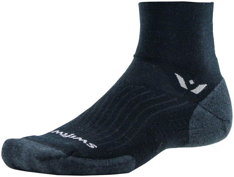 Swiftwick Pursuit Two Wool Socks | 2 inch | Black