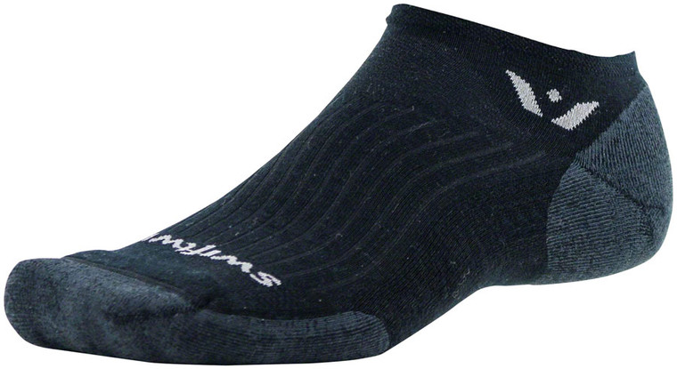 Swiftwick Pursuit Zero Wool Socks | No Show | Black